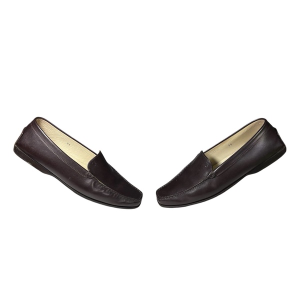 Tod’s Brown Leather Driving Loafers Gommino Women’s EU 39 US 9 - Picture 2 of 16
